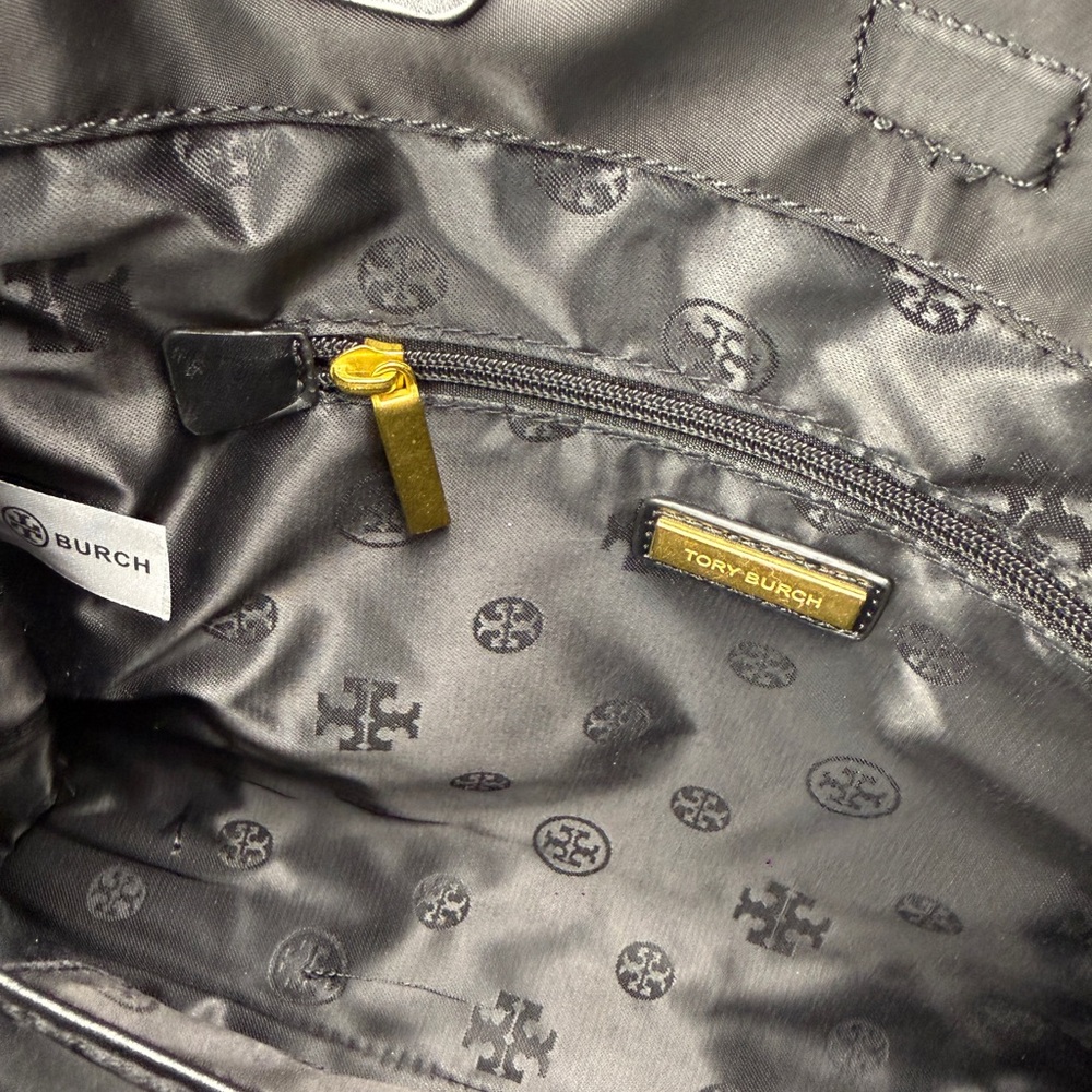 Tory Burch Black Tote with Gold Hardware - Picture 7 of 9
